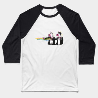 Pulp Fiction Unicorns With Rainbows Baseball T-Shirt